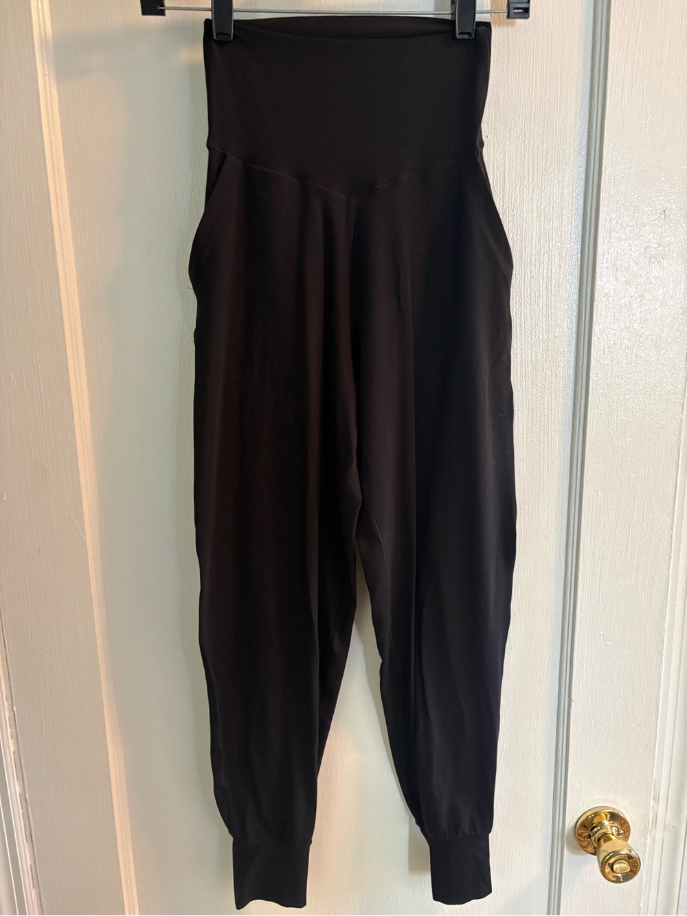 aerie Black High-Waist Track Joggers